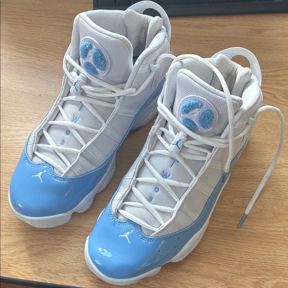 Jordan Kids' Sky Blue and White Sneakers